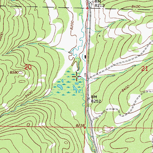 Topographic Map of Pine Creek, CO