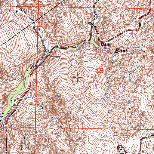 Topographic Map of Malibu Springs Trail, CA