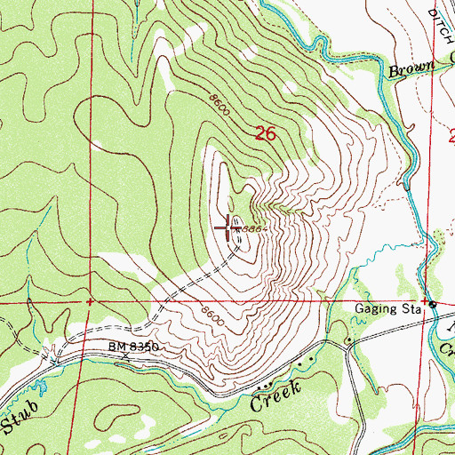 Topographic Map of North Middle Mountain, CO