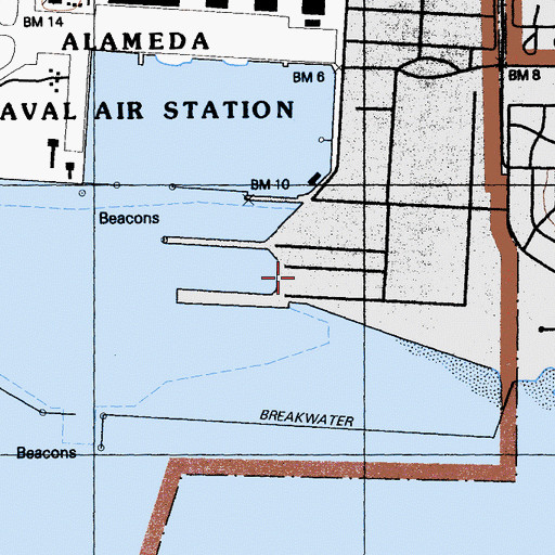 Topographic Map of Old Alameda Point, CA