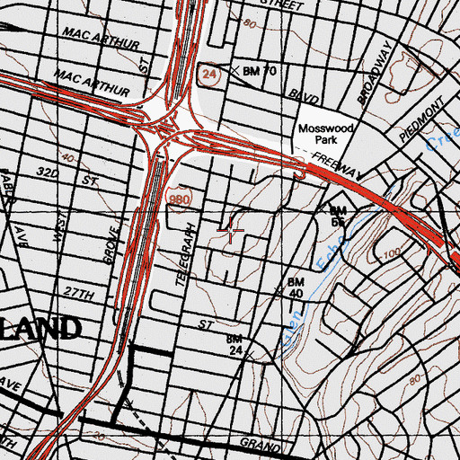 Topographic Map of Pill Hill, CA