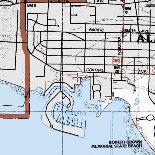 Topographic Map of West End Landing, CA