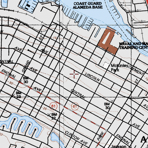 Topographic Map of Willow Street Station (historical), CA