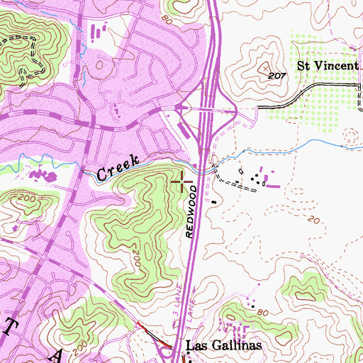 Topographic Map of Dixie School (historical), CA