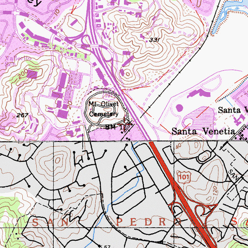 Topographic Map of Forbes (historical), CA