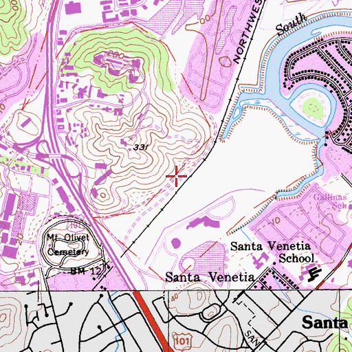 Topographic Map of Golf (historical), CA