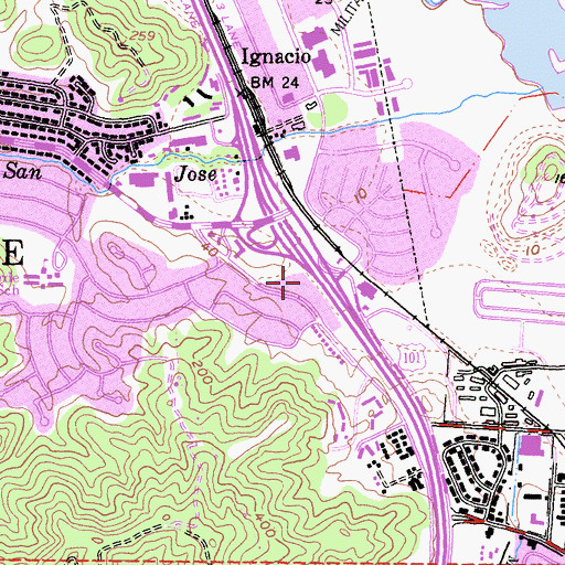 Topographic Map of San Jose School (historical), CA