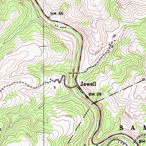 Topographic Map of Tocaloma School (historical), CA