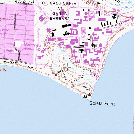 Topographic Map of Campus Lagoon, CA