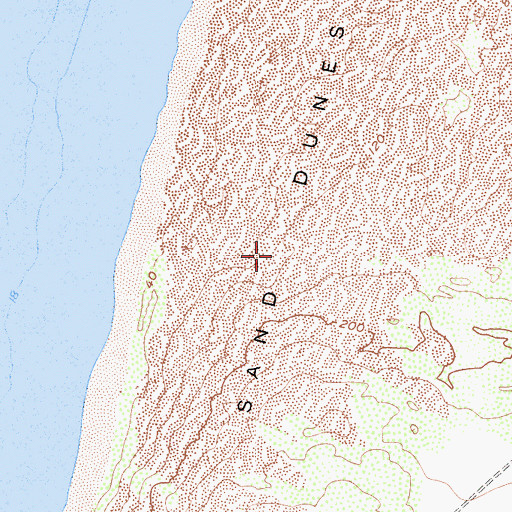 Topographic Map of Mussel Rock Dunes, CA