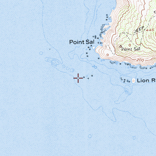 Topographic Map of Seal Rock, CA