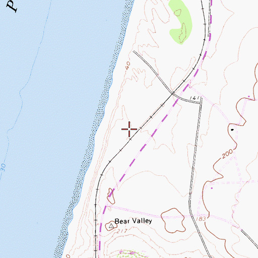 Topographic Map of Weser Spur (historical), CA