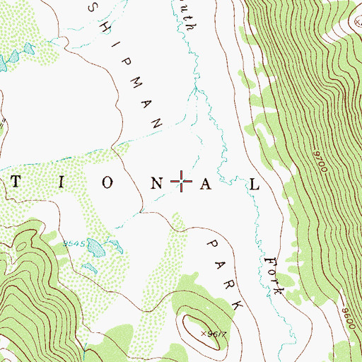 Topographic Map of Shipman Park, CO