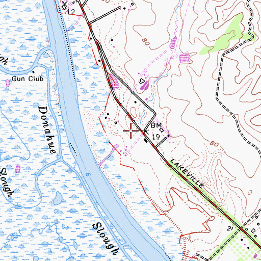 Topographic Map of Lake School (historical), CA