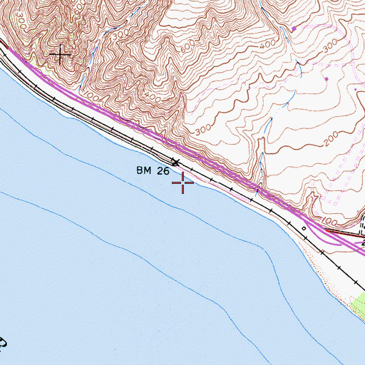 Topographic Map of Emma Wood State Beach, CA