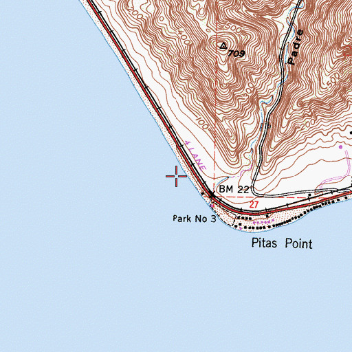 Topographic Map of Faria County Park, CA