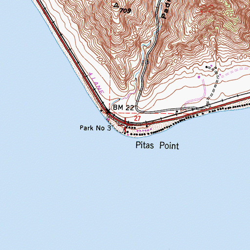 Topographic Map of Los Pitos (historical), CA