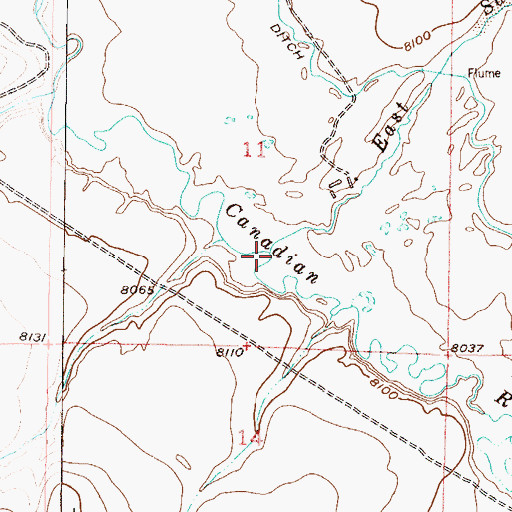 Topographic Map of East Sand Creek, CO