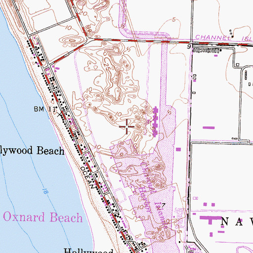 Topographic Map of Peninsula Park, CA