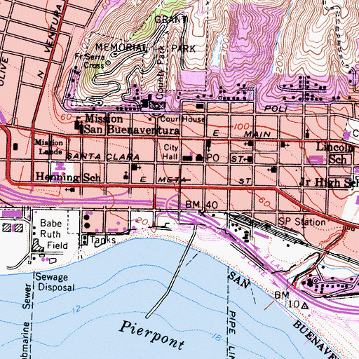 Topographic Map of Plaza Park, CA