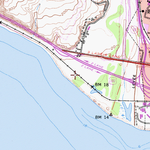 Topographic Map of Seaside Wilderness Park, CA