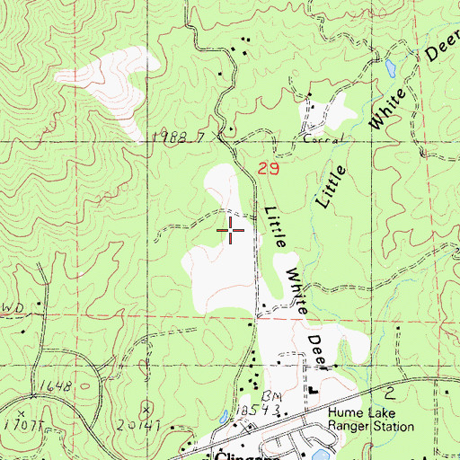 Topographic Map of Hopewell School (historical), CA