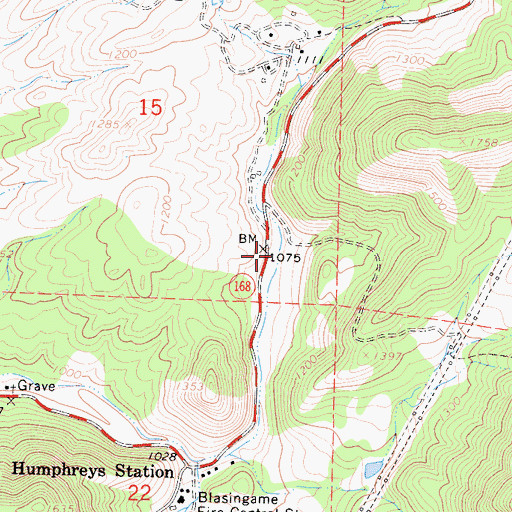 Topographic Map of Mechanicsville School (historical), CA