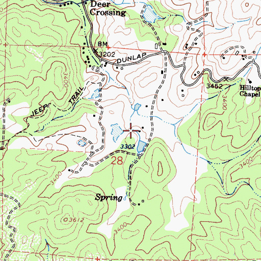 Topographic Map of Miramonte Ranch, CA