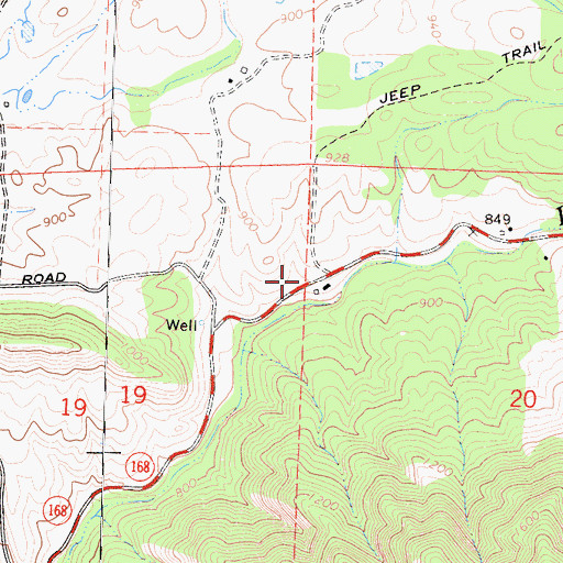 Topographic Map of Sentinel (historical), CA