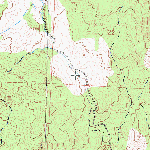 Topographic Map of Smith Ranch (historical), CA