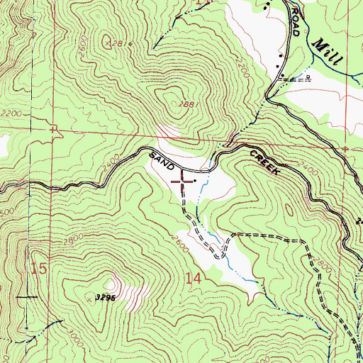 Topographic Map of Wildwood Farm, CA