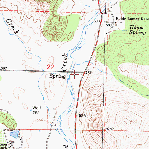 Topographic Map of Elda School (historical), CA