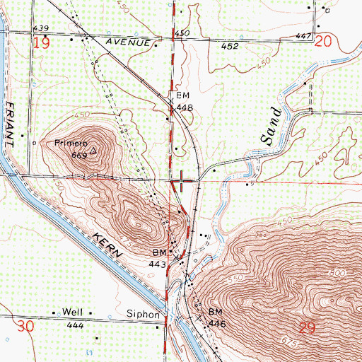 Topographic Map of Primero (historical), CA