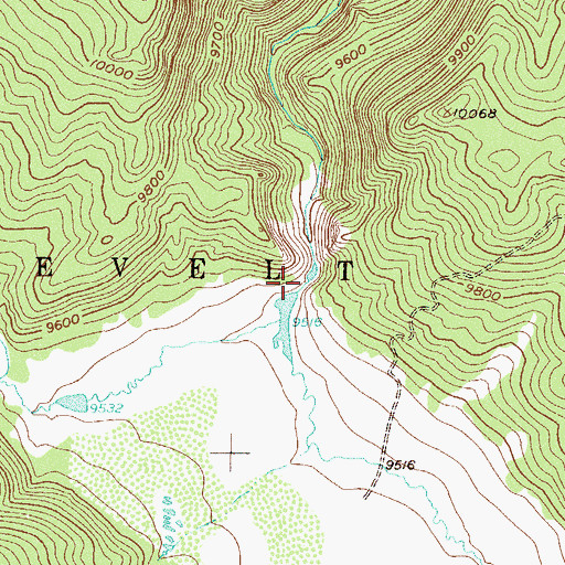 Topographic Map of North Fork La Garde Creek, CO