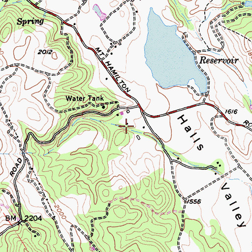 Topographic Map of Grant Ranch, CA