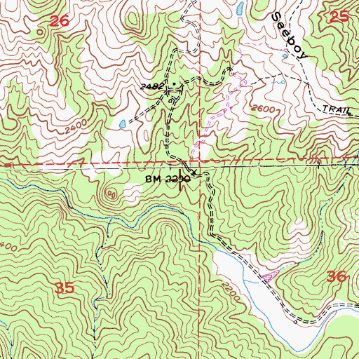Topographic Map of Wiel Ranch (historical), CA