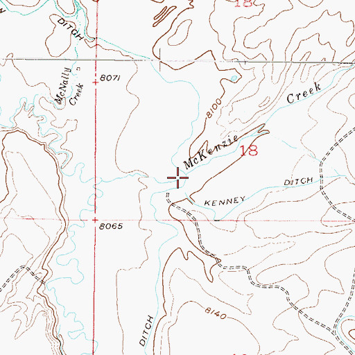 Topographic Map of McKenzie Creek, CO