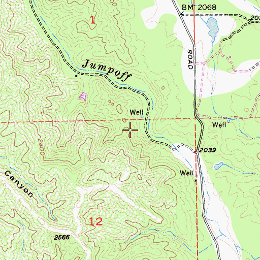Topographic Map of Jordan Ranch (historical), CA