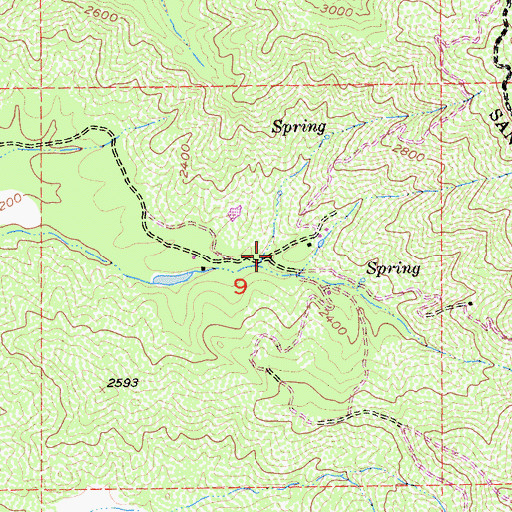 Topographic Map of Wiesendanger Ranch, CA