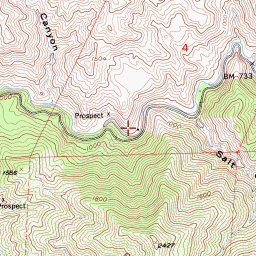 Topographic Map of Atkins Ranch, CA