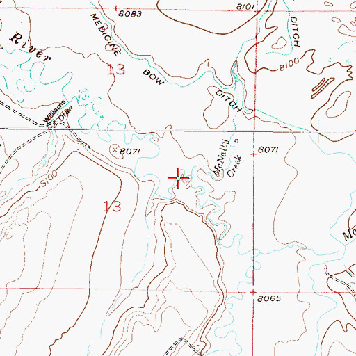 Topographic Map of McNally Creek, CO