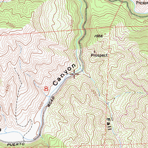 Topographic Map of Gleason Ranch (historical), CA