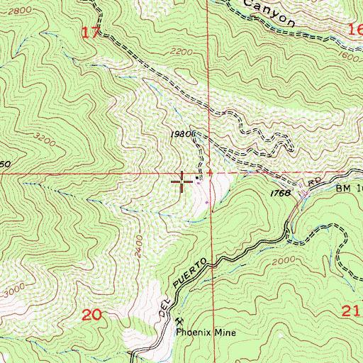 Topographic Map of Jones Ranch, CA