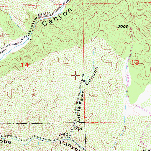 Topographic Map of Williams Ranch, CA