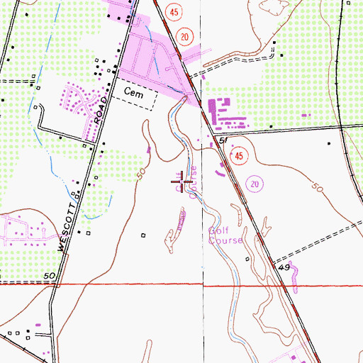 Topographic Map of Colusa Golf and Country Club, CA