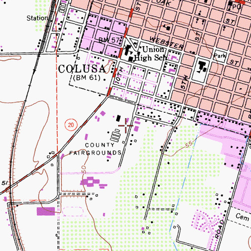 Topographic Map of Our Lady of Lourdes School, CA