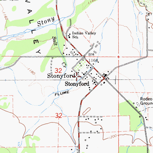 Topographic Map of Saint Mary of the Mountain Church, CA