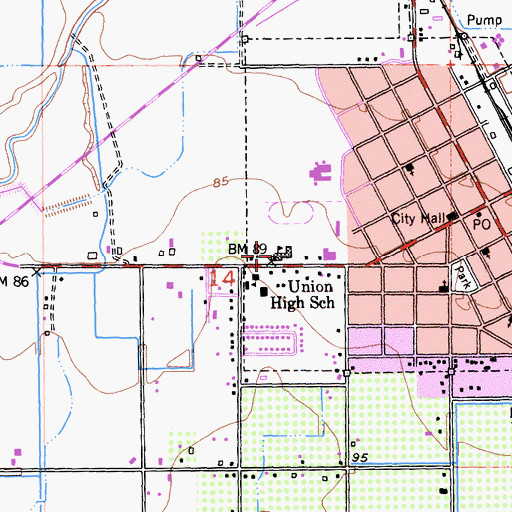 Topographic Map of Williams Elementary School, CA