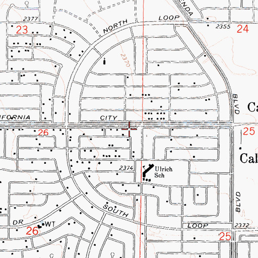 Topographic Map of Goforth Substation (historical), CA