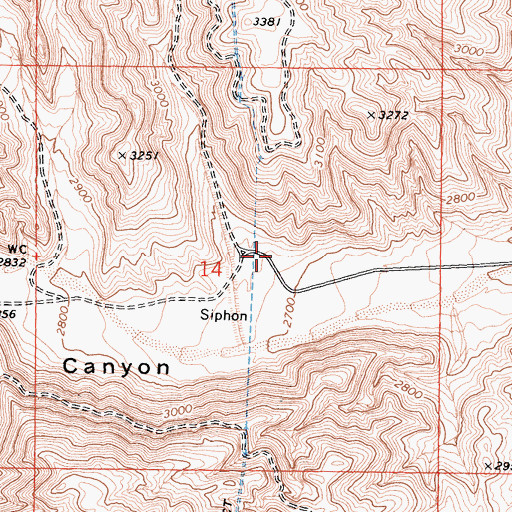 Topographic Map of Pine Tree Aqueduct Station (historical), CA